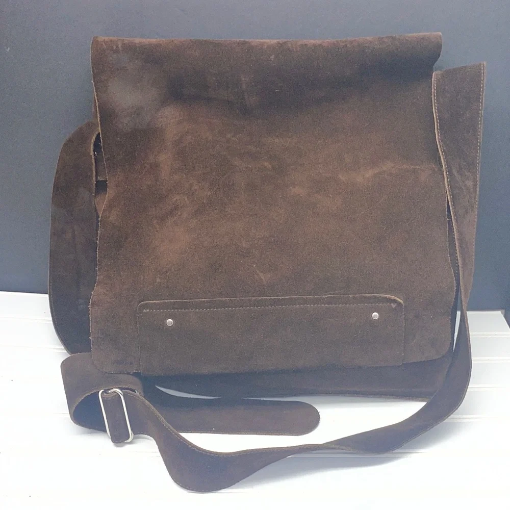 Banana Republic Brown Suede Messenger Bag